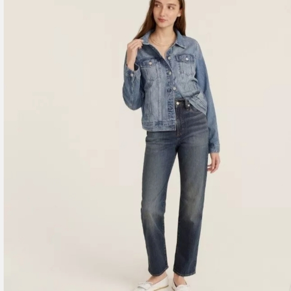 J.Crew High-rise '90s classic straight jean in Buoy wash Blue Size 27 - Picture 1 of 6